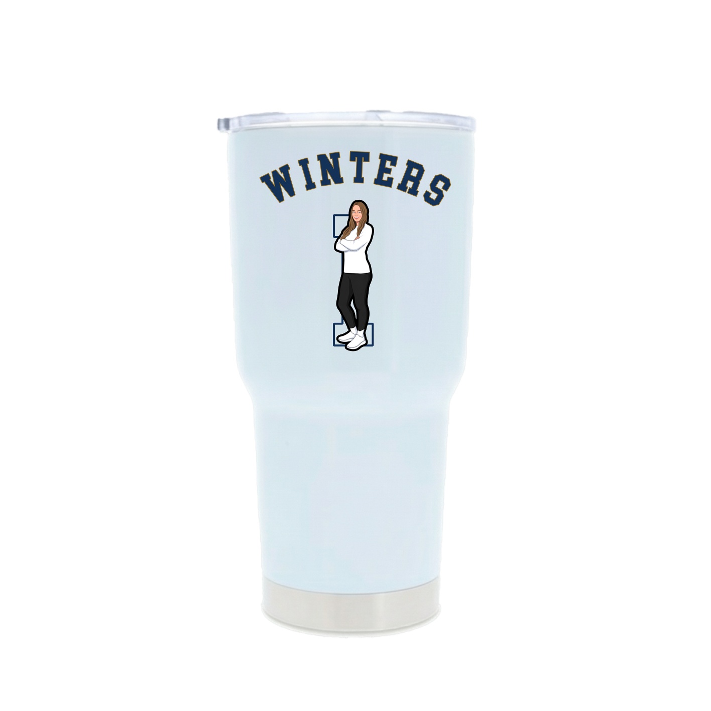 30oz Stainless Steel Tumbler — Shirsey Arch in White