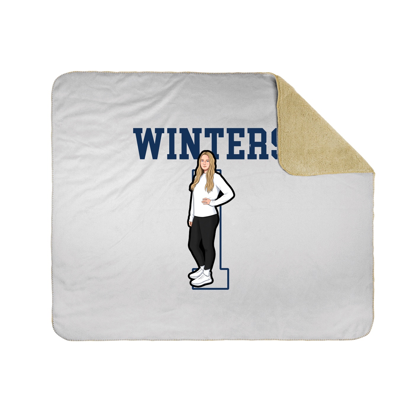Throw Blanket — Shirsey in White