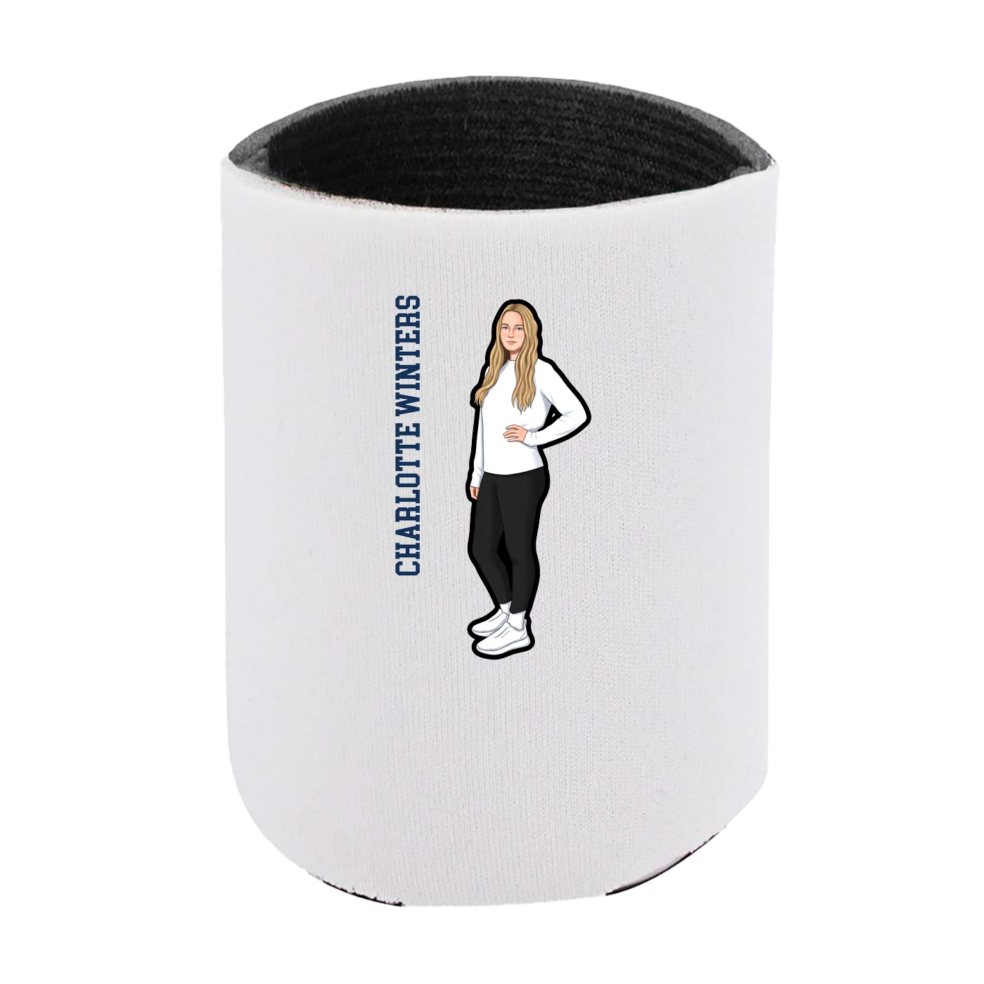 Can Holder — Name Vertical in White