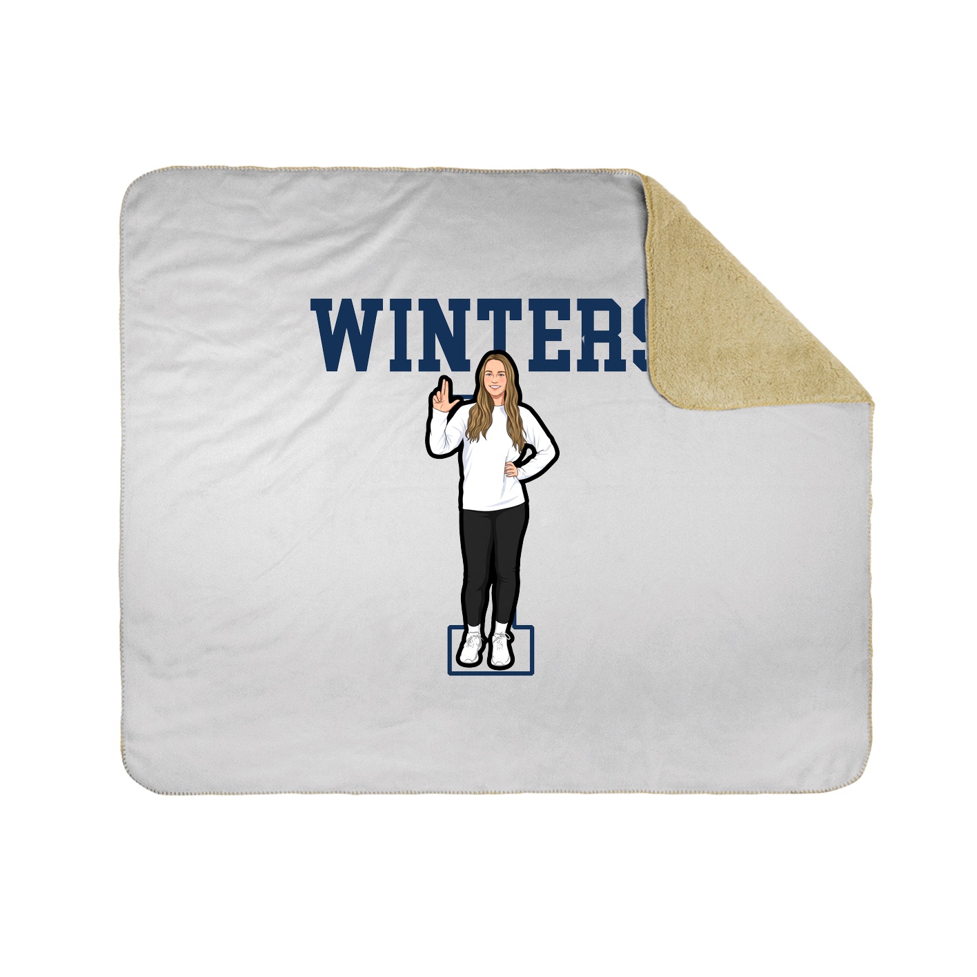 50x60 Sherpa Lined Throw Blanket