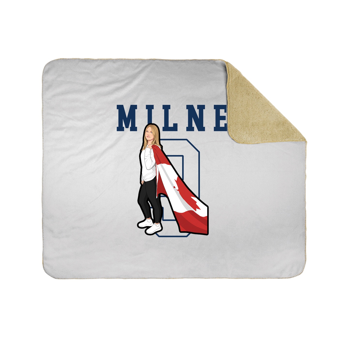 Throw Blanket — Shirsey in White