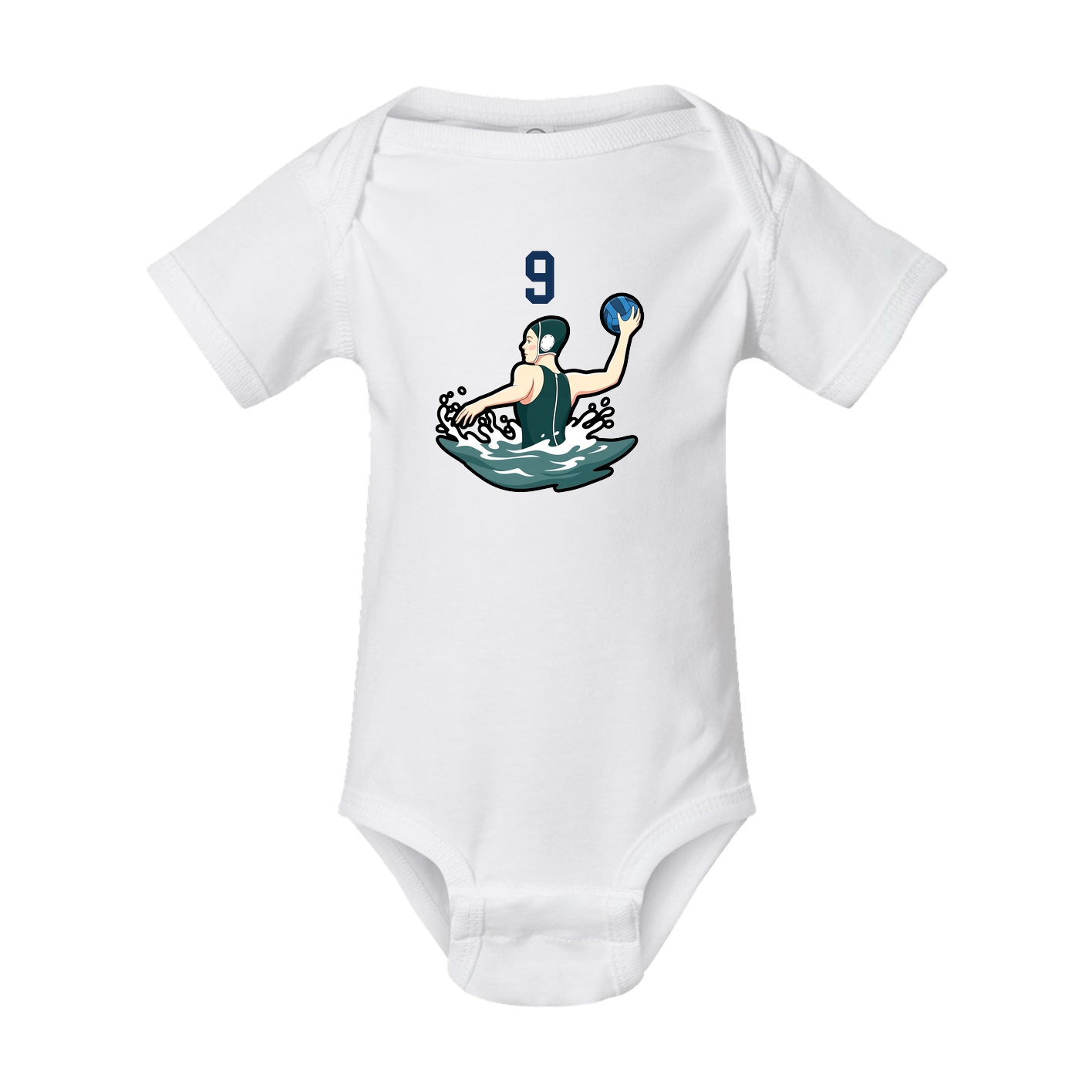 Baby Onesie — Number Top in White