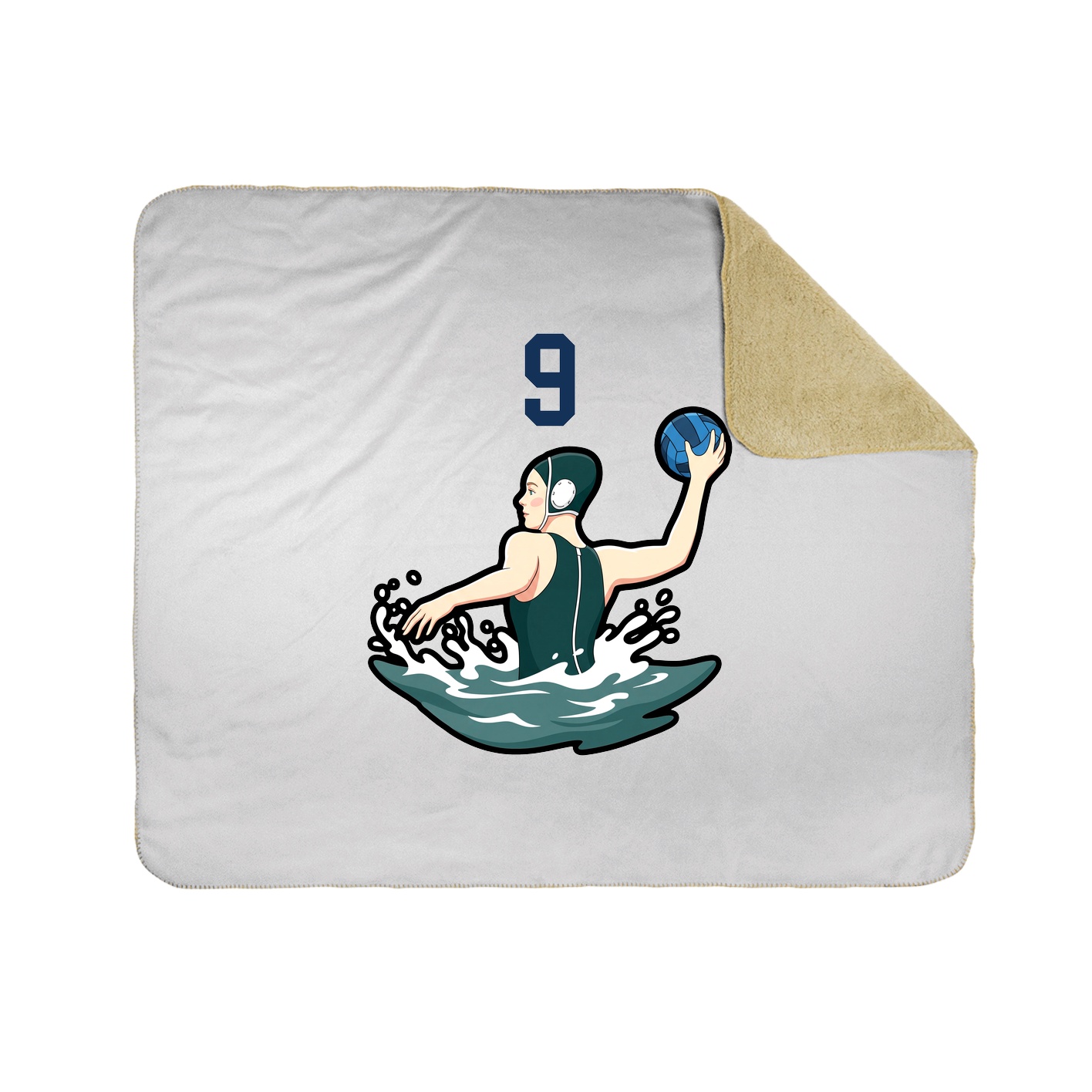Throw Blanket — Number Top in White