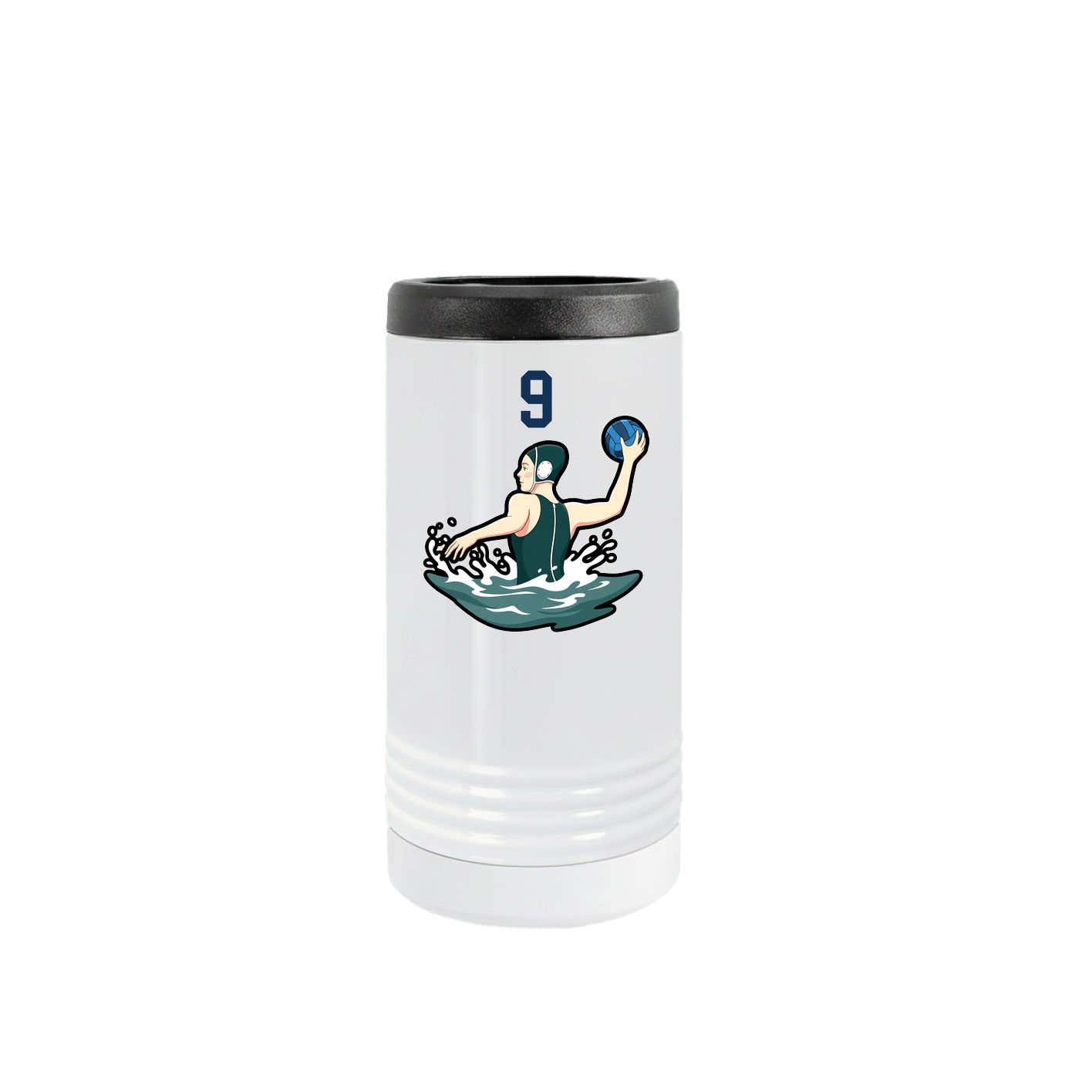 Slim Beverage Holder — Number Top in White