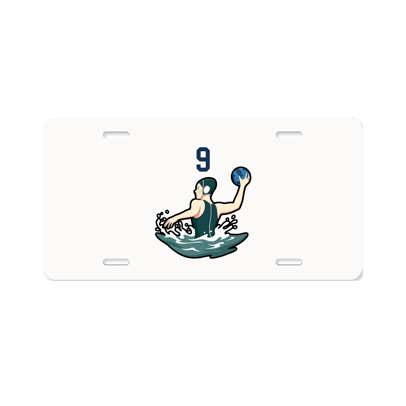 License Plate — Number Top in Classic