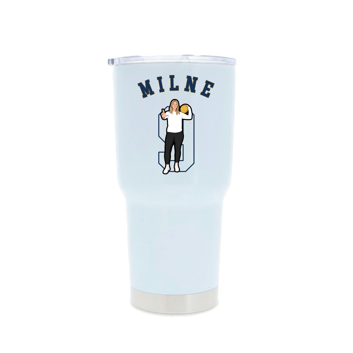 30oz Stainless Steel Tumbler — Shirsey Arch in White