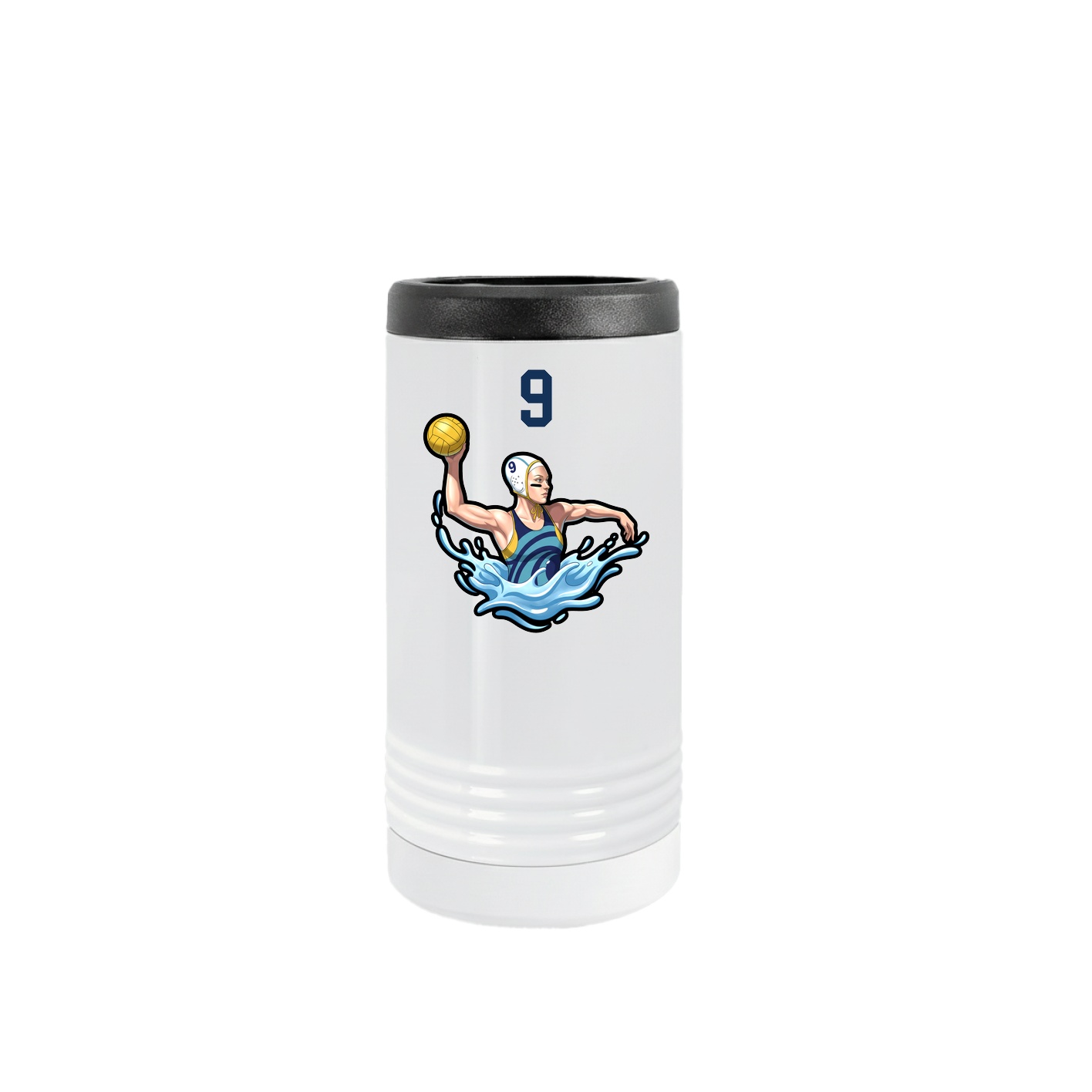 Slim Beverage Holder — Number Top in White