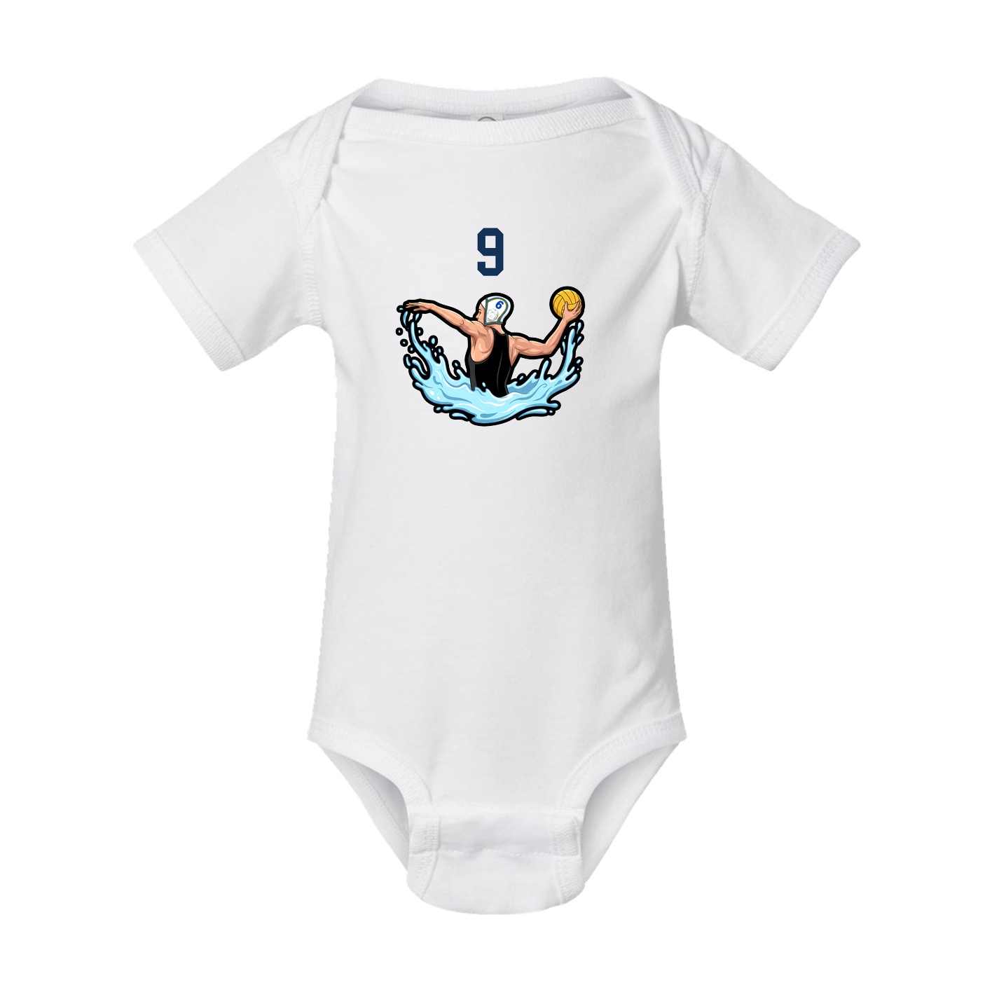 Baby Onesie — Number Top in White
