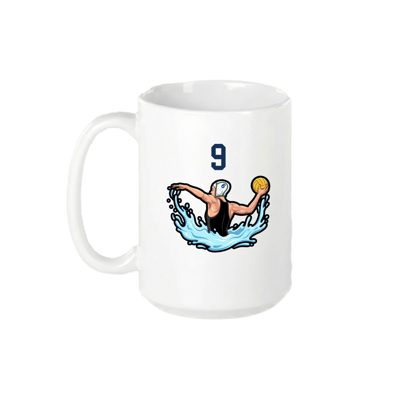 15oz Coffee Mug — Number Top in White