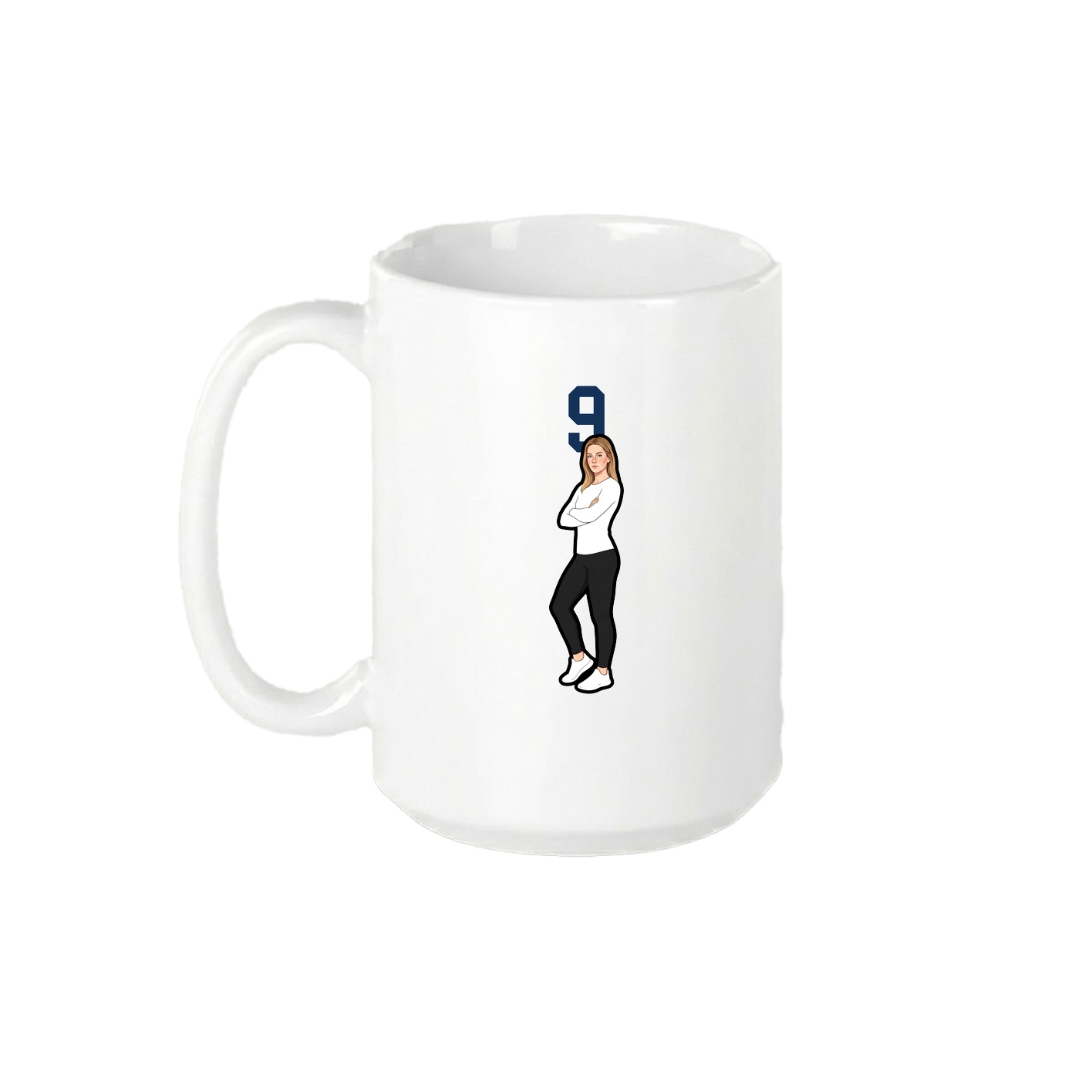 15oz Coffee Mug — Number Top in White