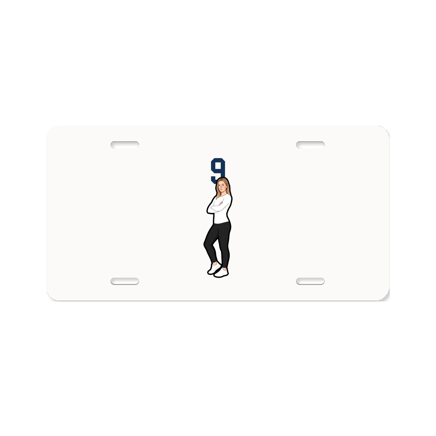 License Plate — Number Top in Classic