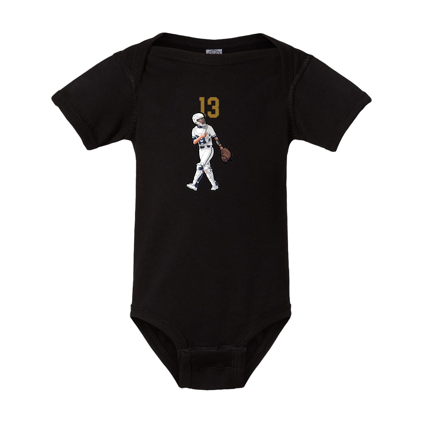 Baby Onesie — Number Top in Black