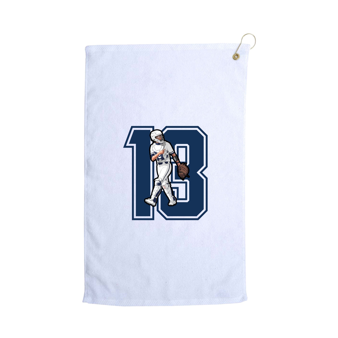 Golf Towel — Number in White