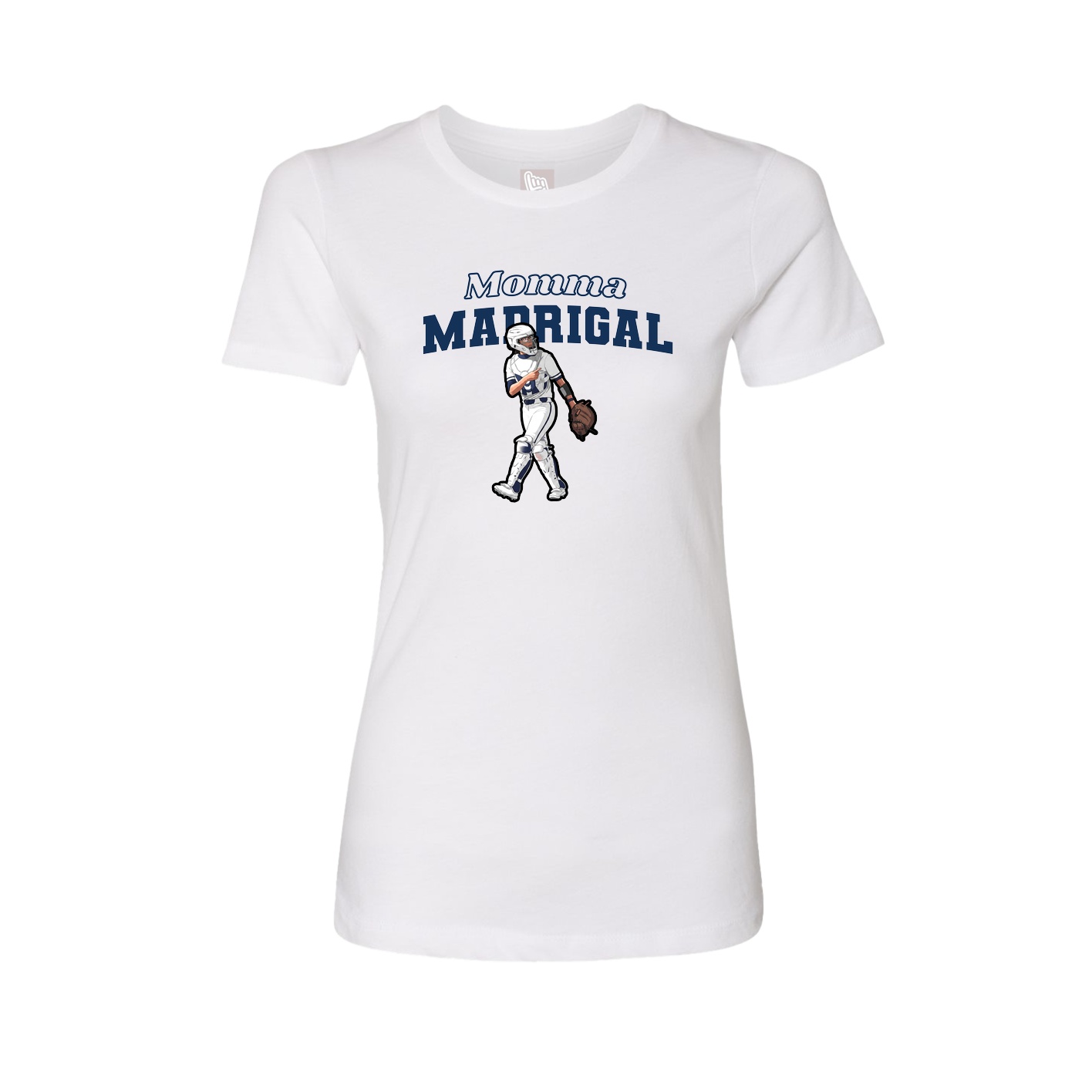 Womens Tee — Mothers Day Block in White
