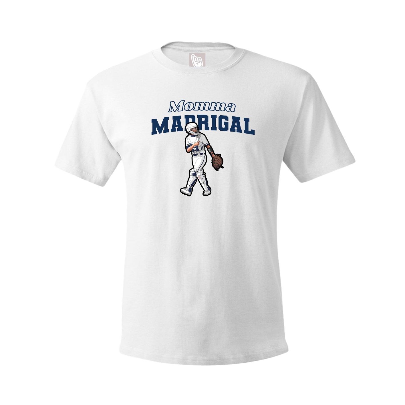 Youth Tee — Mothers Day Block in White
