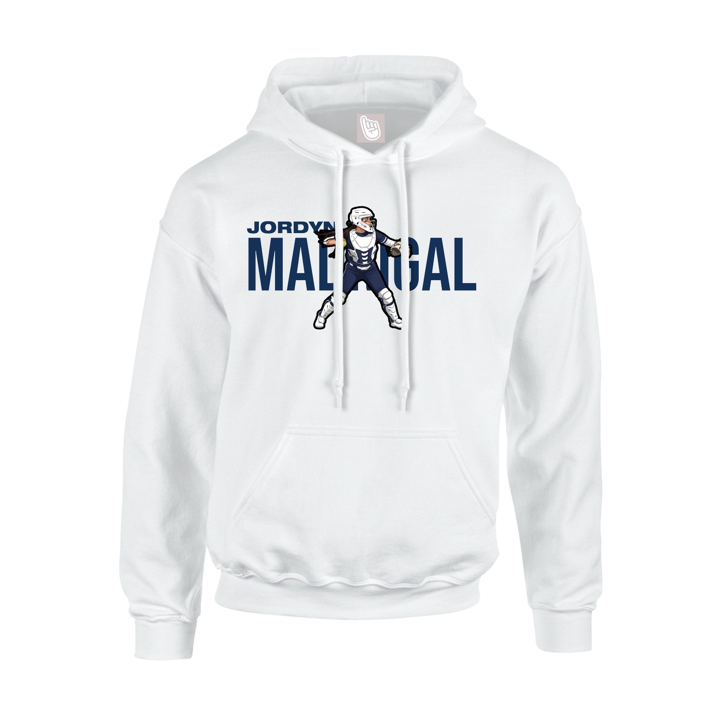 Youth Hoodie — Player Name in White