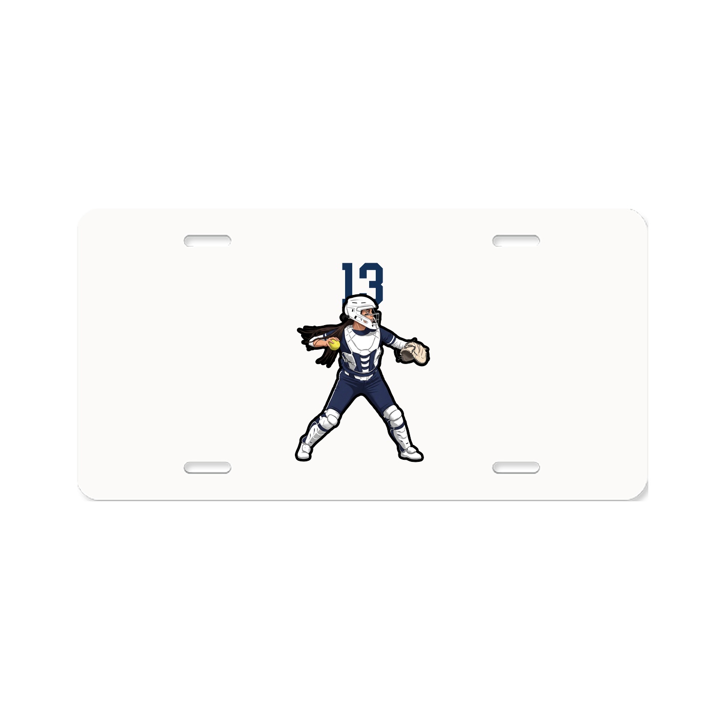 License Plate — Number Top in Classic