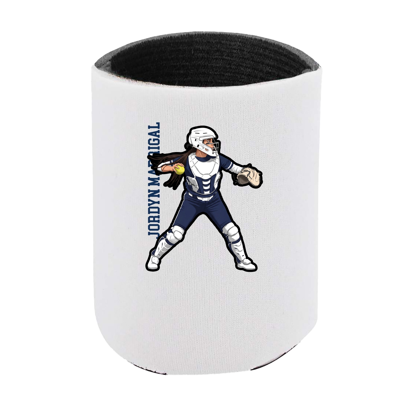 Can Holder — Name Vertical in White