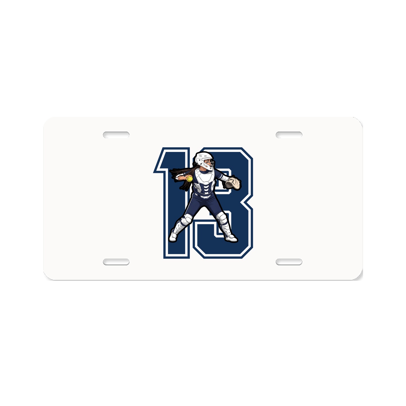 License Plate — Number in Classic