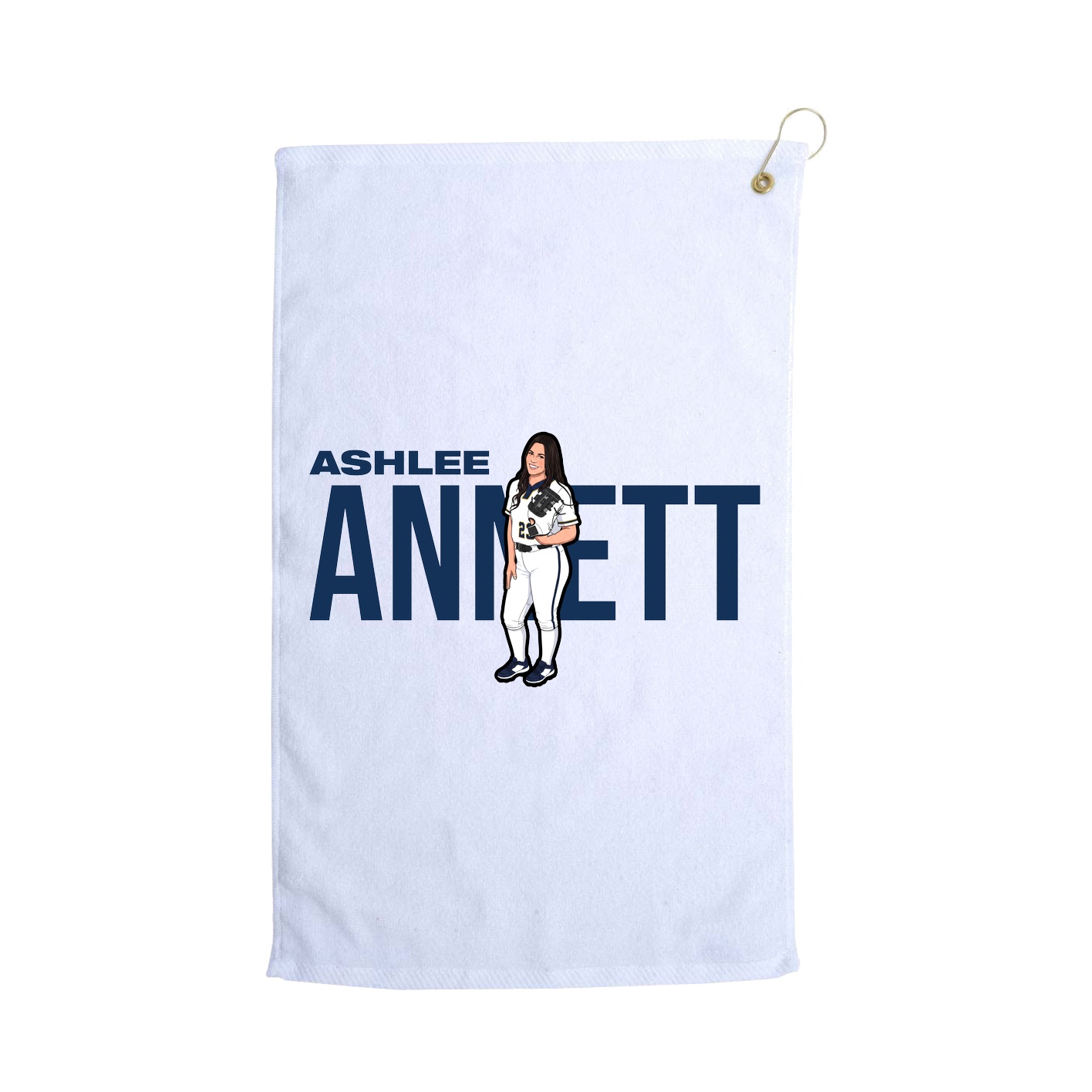 Golf Towel — Player Name in White