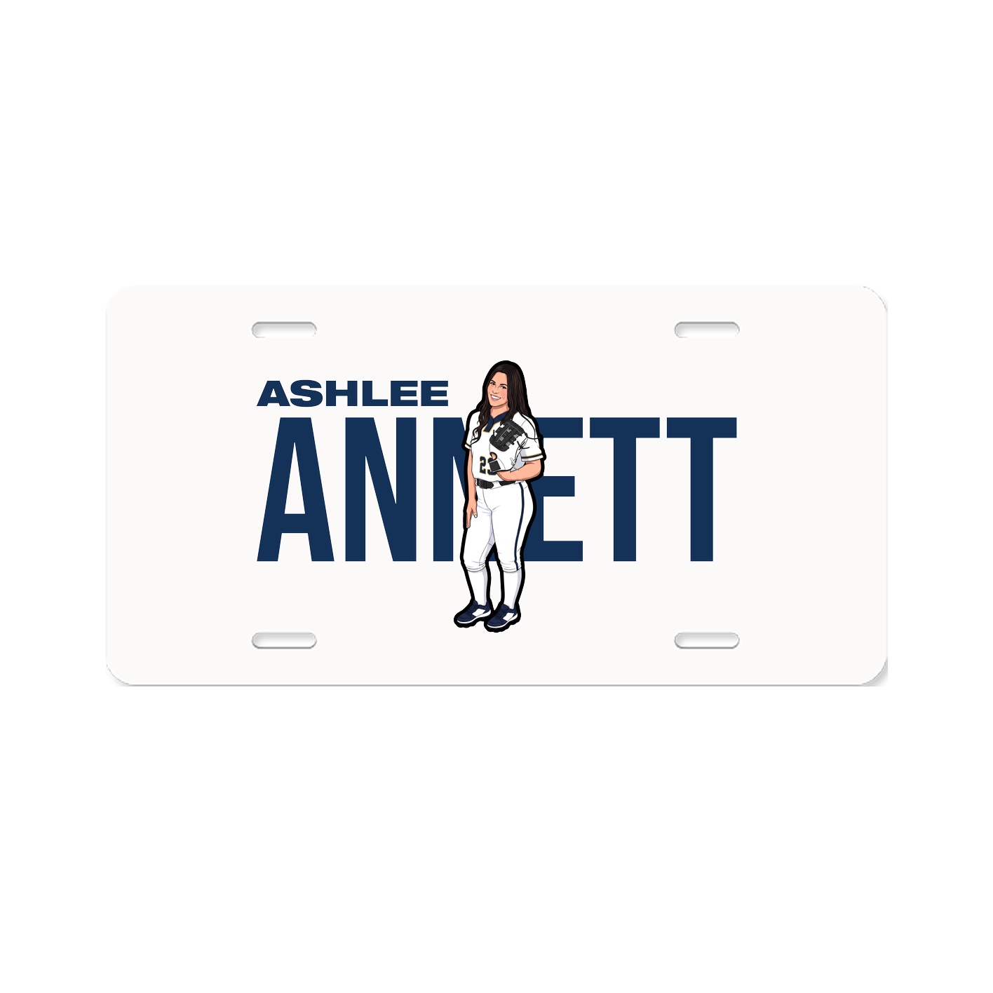 License Plate — Player Name in Classic