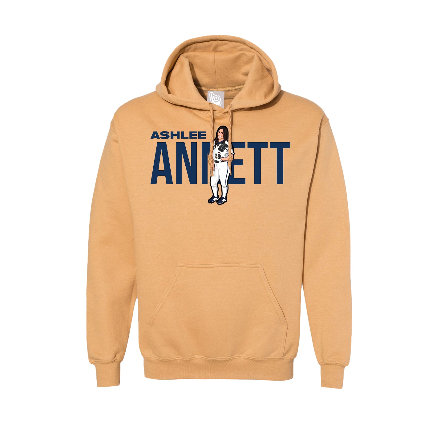 Hoodie — Player Name in Vegas Gold