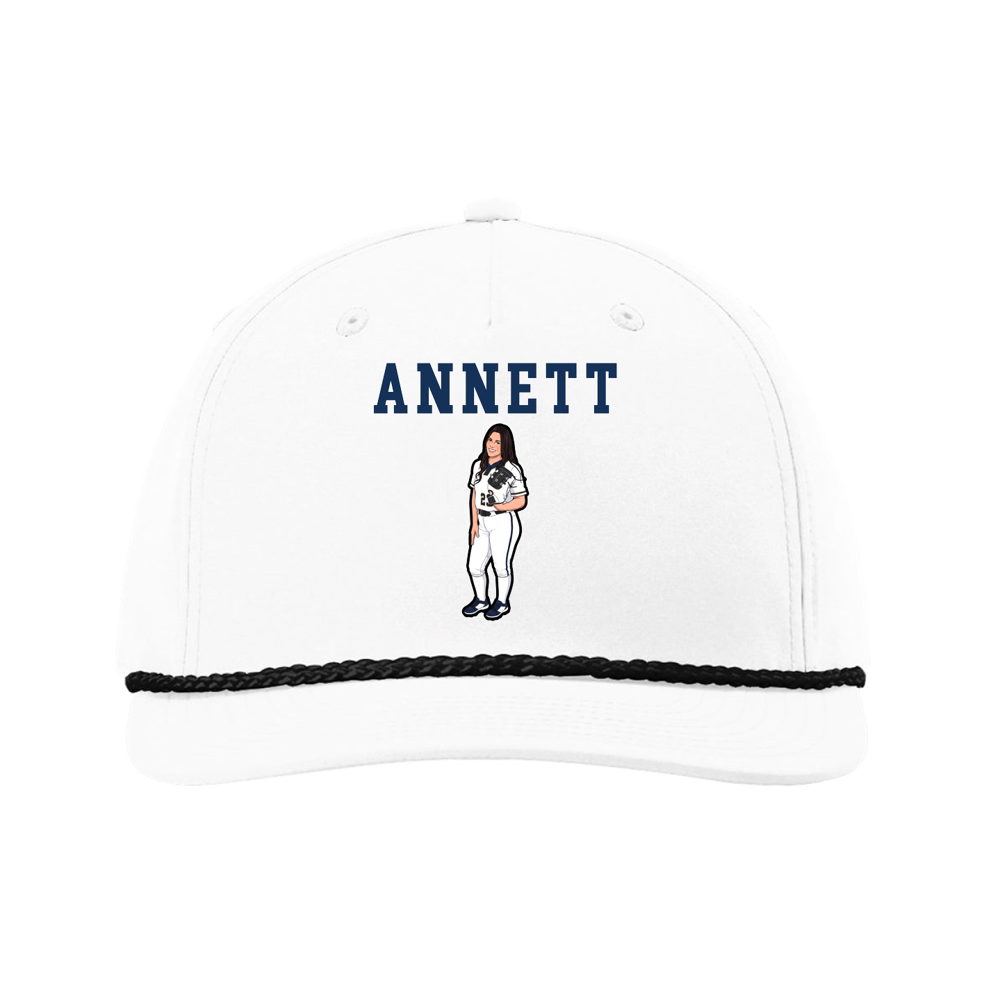 Five-Panel Classic Rope Cap — Shirsey in White