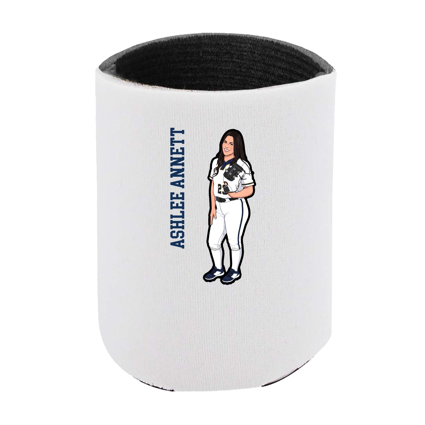 Can Holder — Name Vertical in White