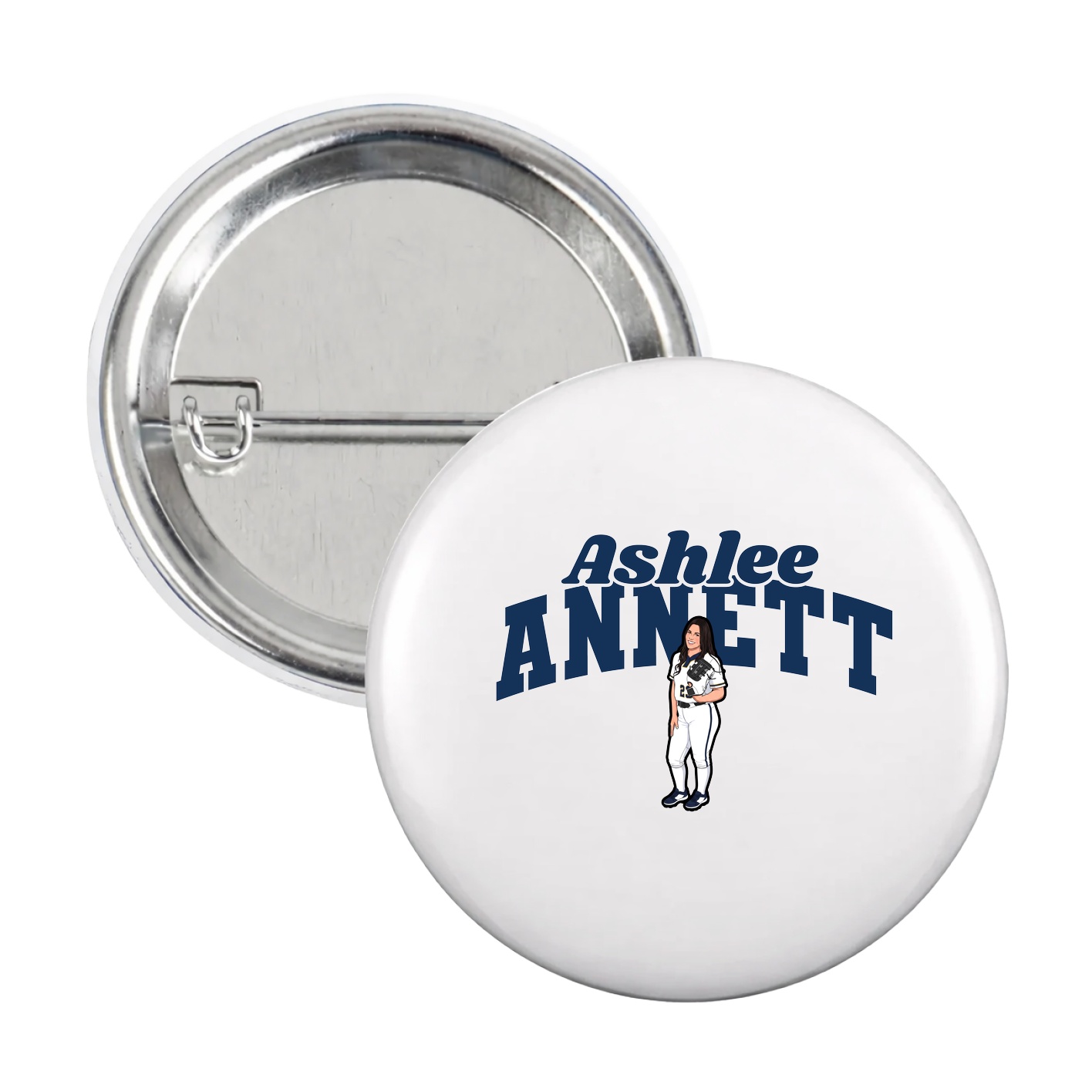 Game Day Button — Signature Arch in White