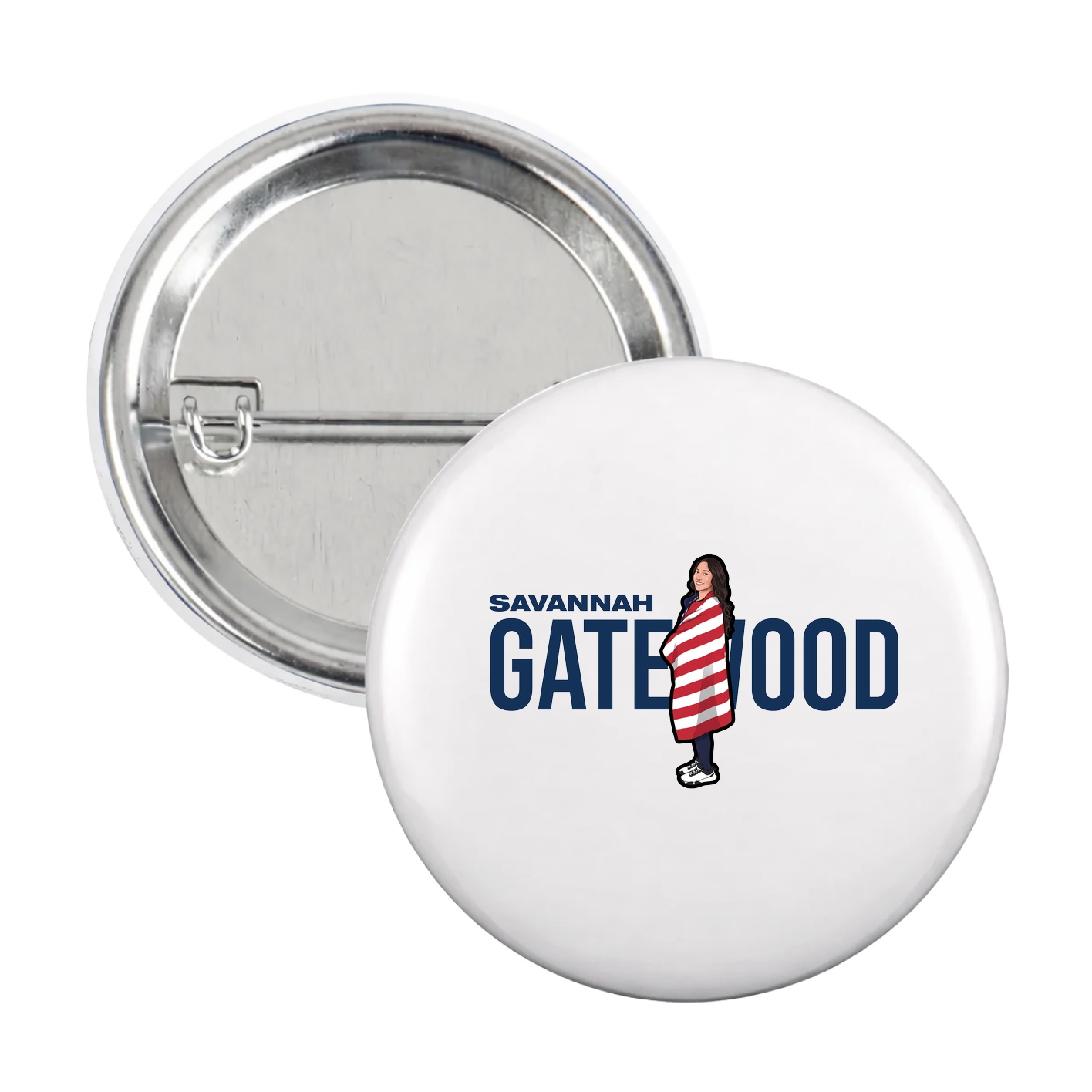 Game Day Button — Player Name in White