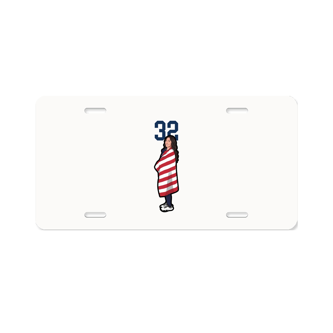 License Plate — Number Top in Classic