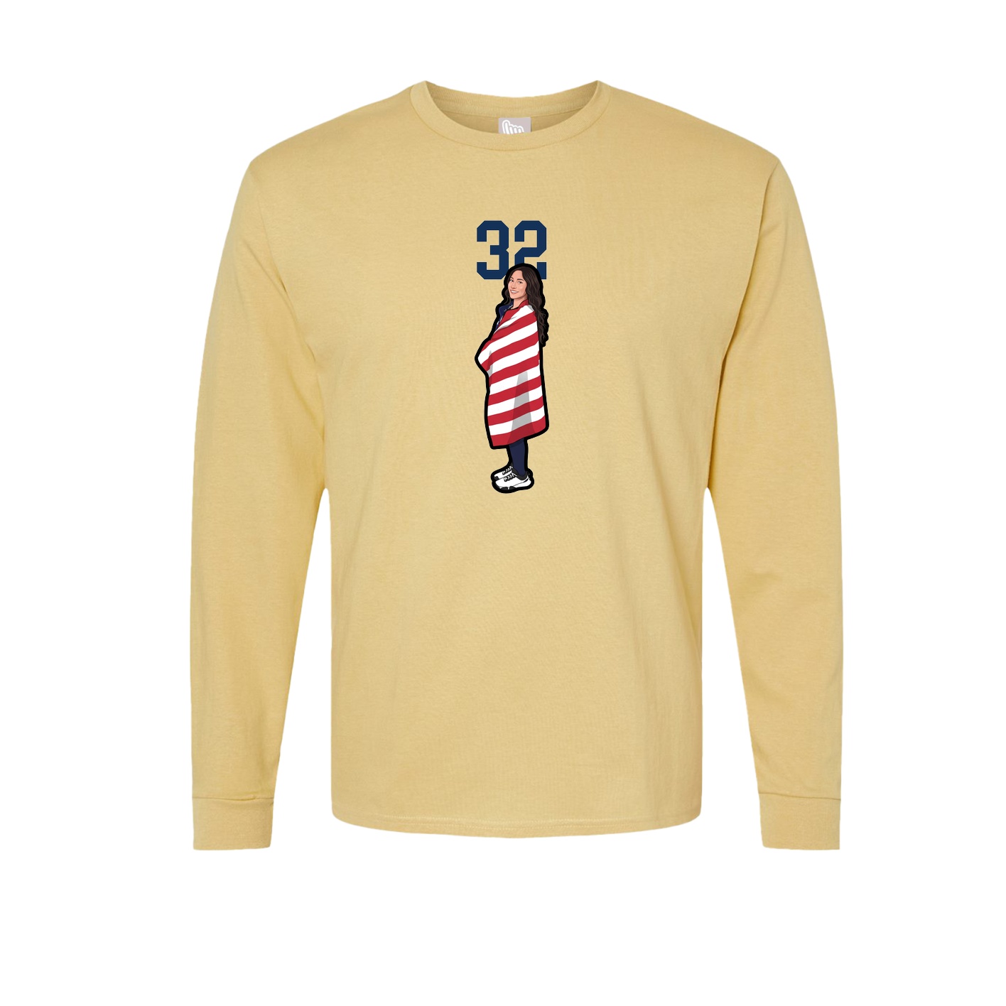Long Sleeve Tee — Number Top in Vegas Gold
