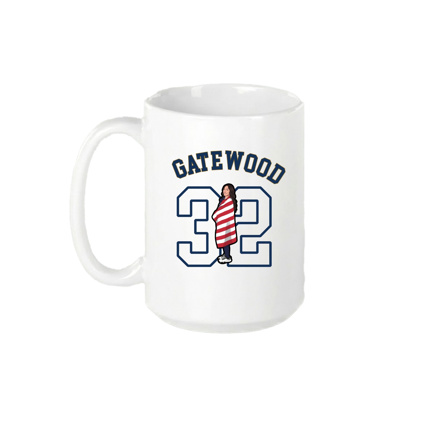 15oz Coffee Mug — Shirsey Arch in White