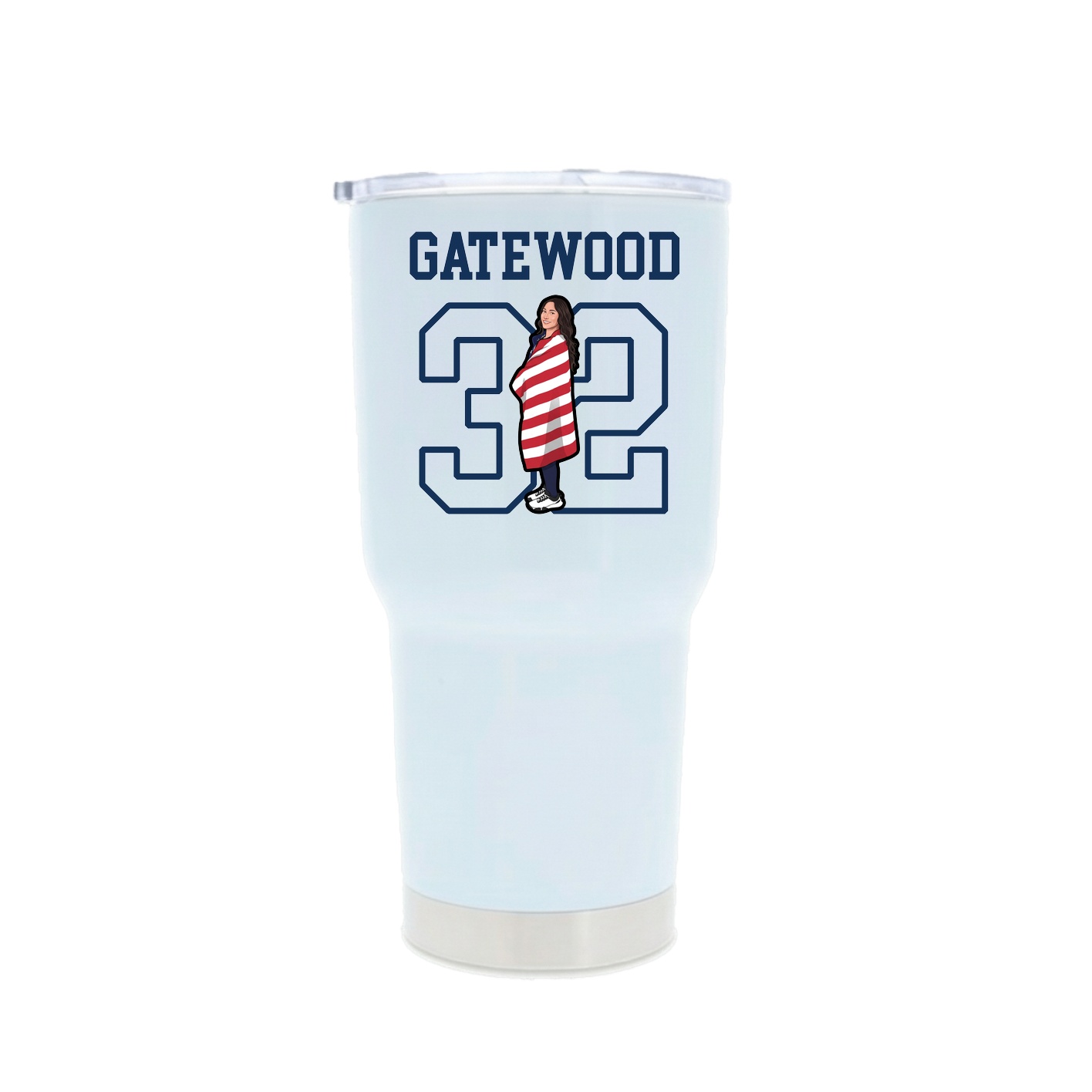 30oz Stainless Steel Tumbler — Shirsey in White