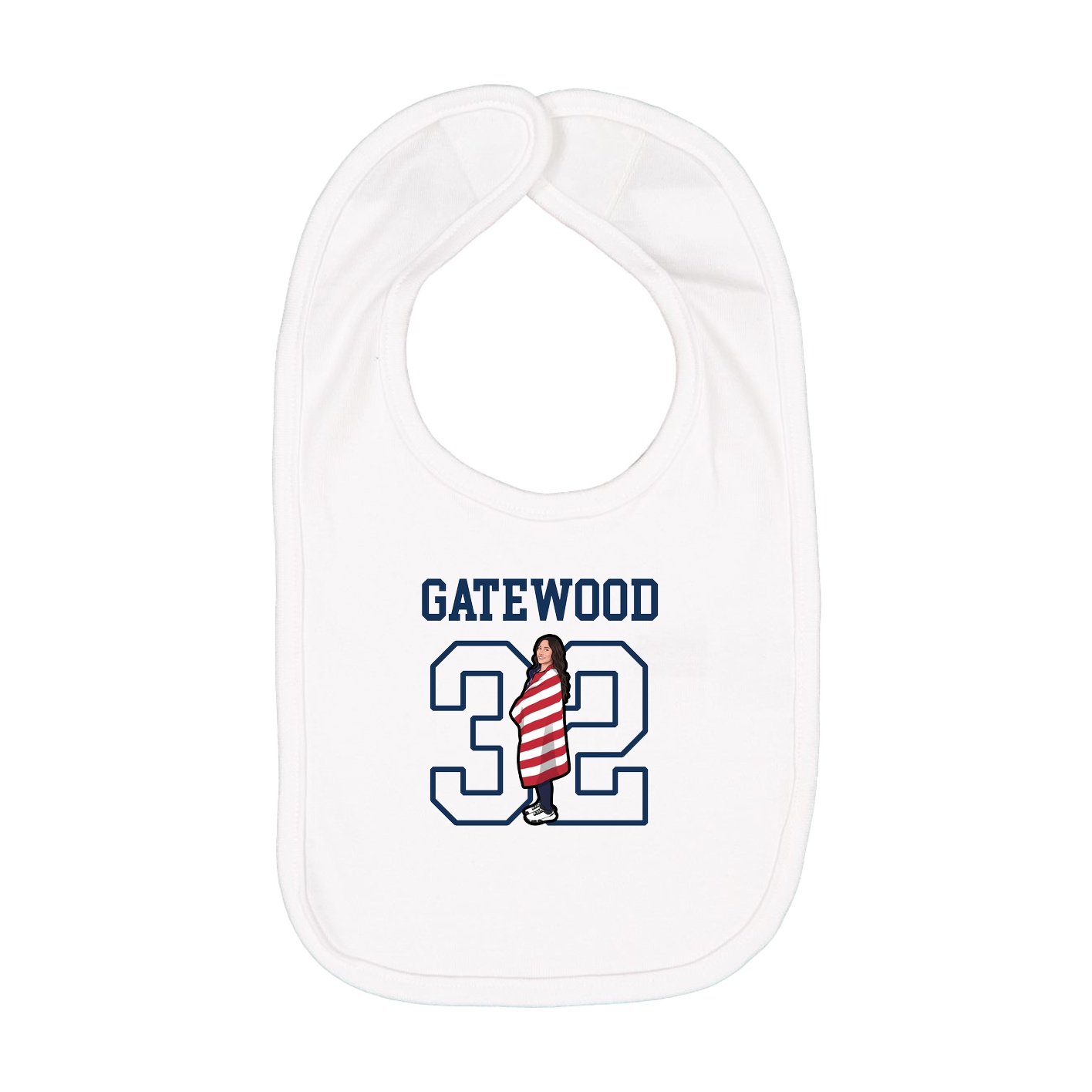 Infant Bib — Shirsey in White
