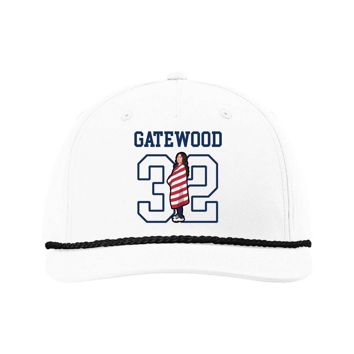 Five-Panel Classic Rope Cap — Shirsey in White