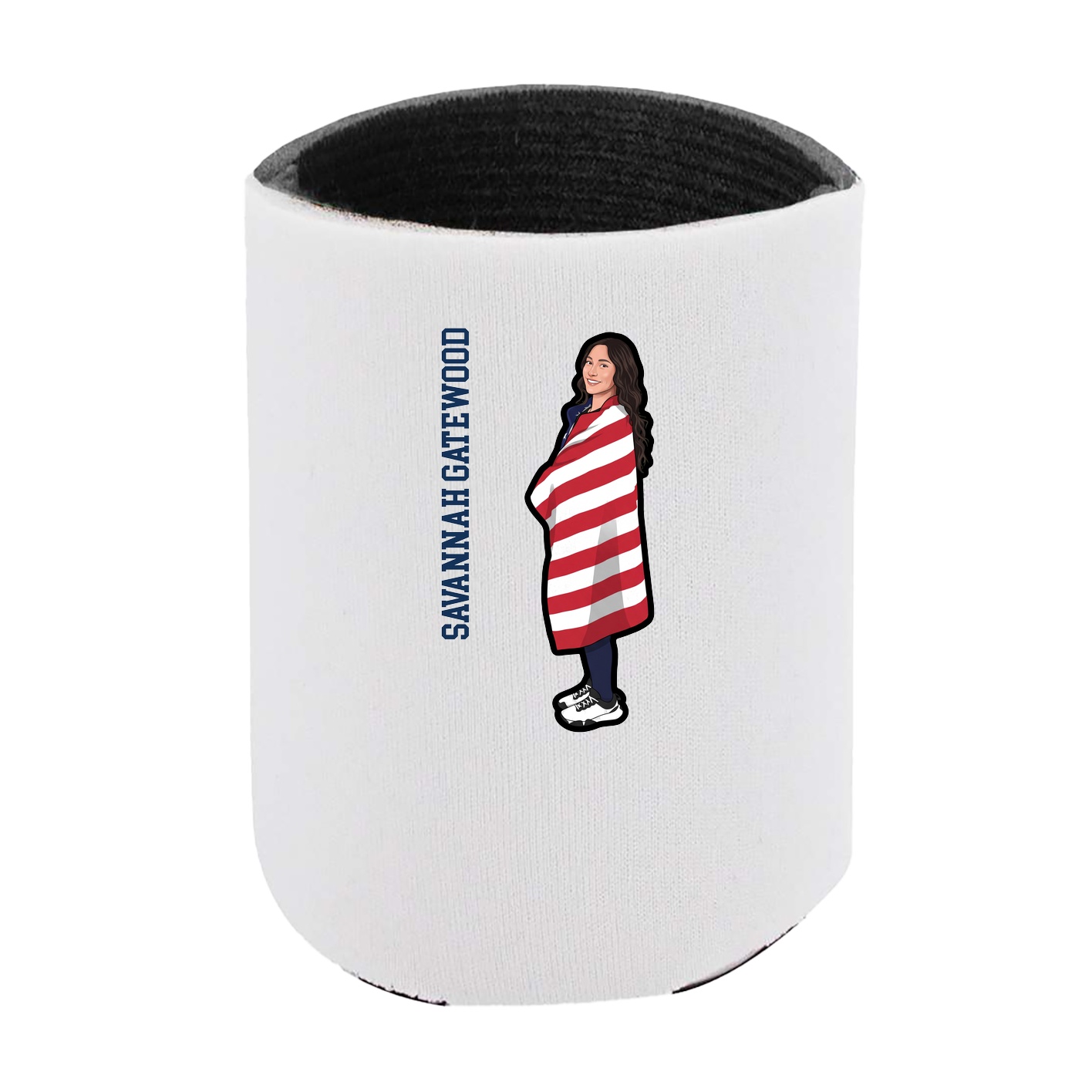 Can Holder — Name Vertical in White