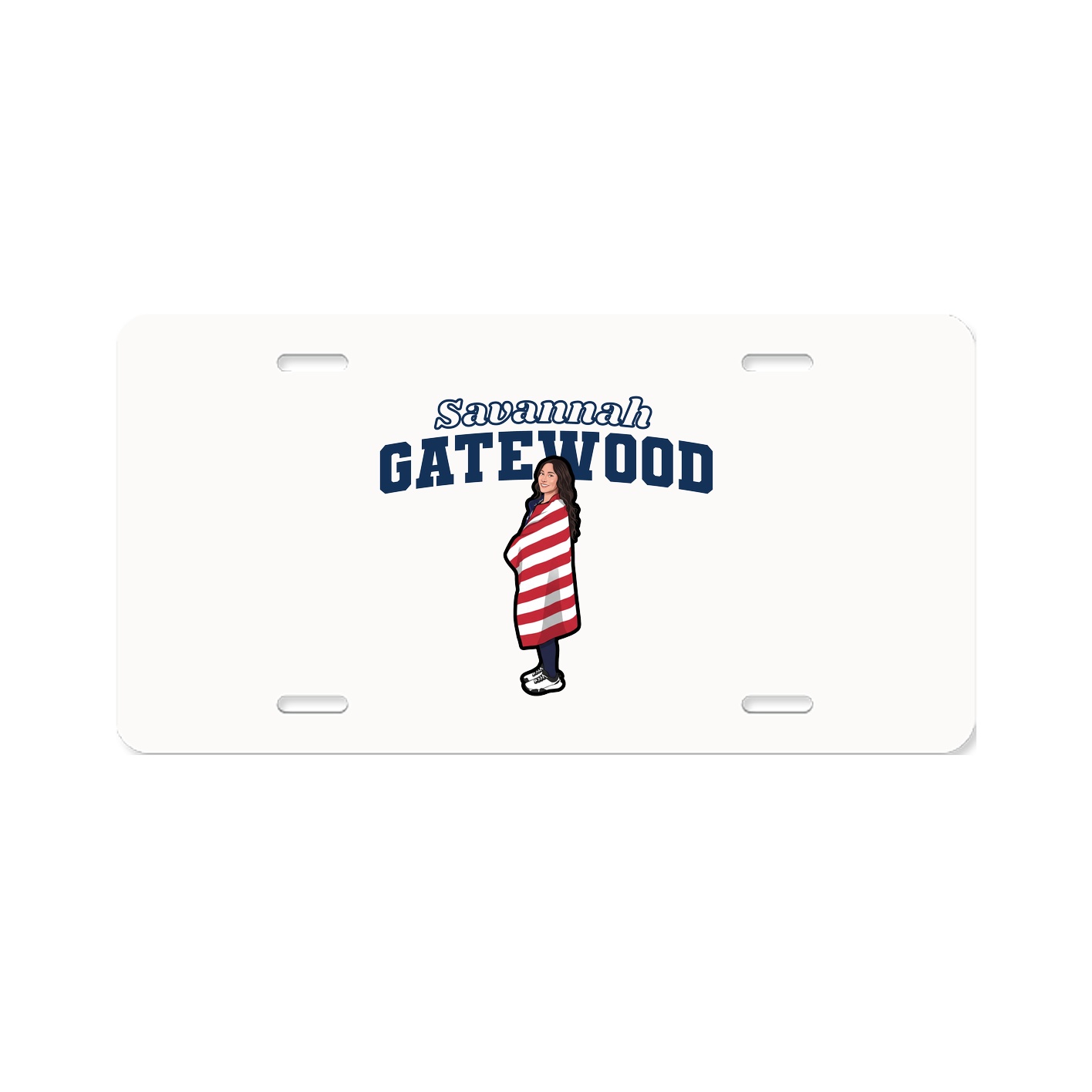 License Plate — Name Arch in Classic