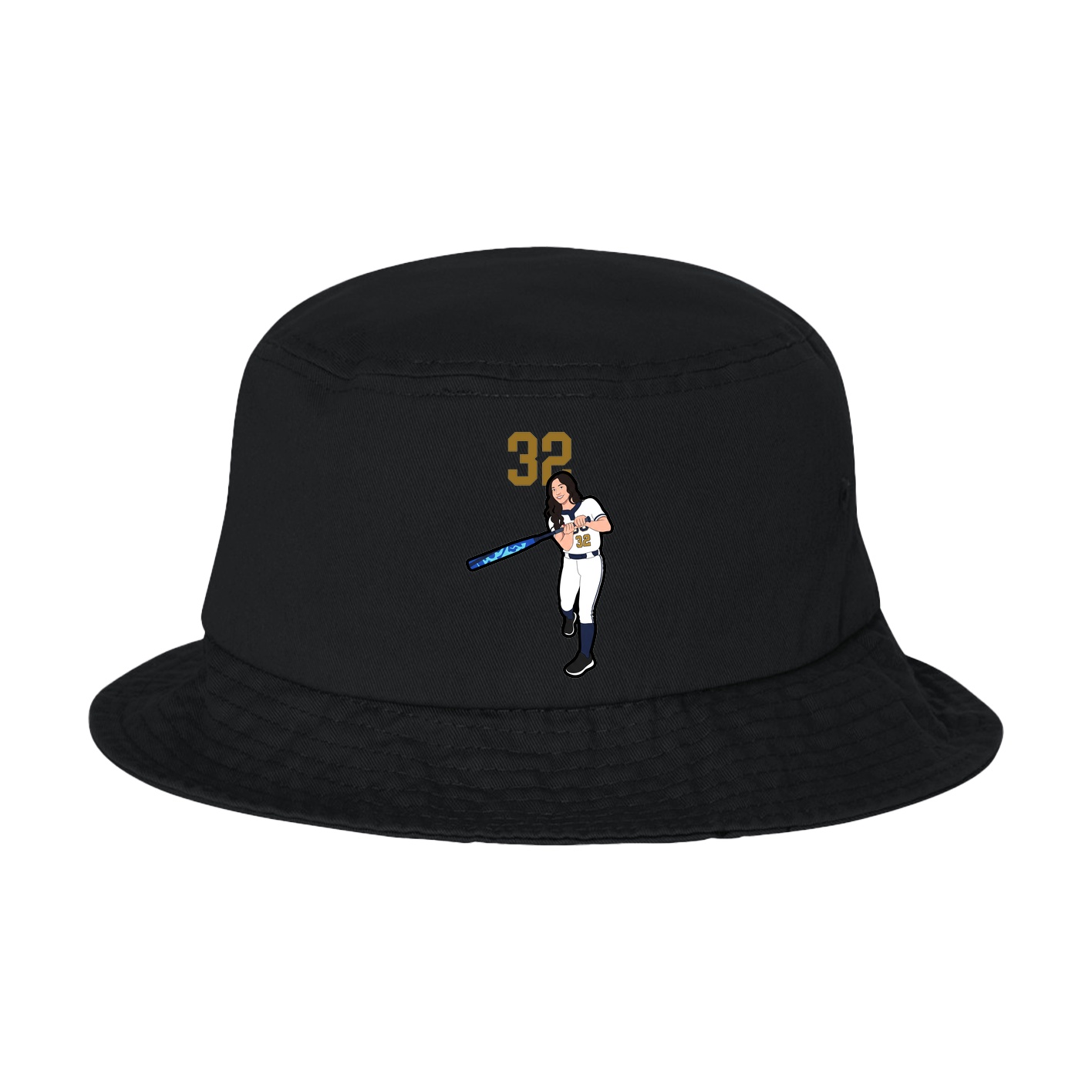 Bucket Cap — Number Top in Black