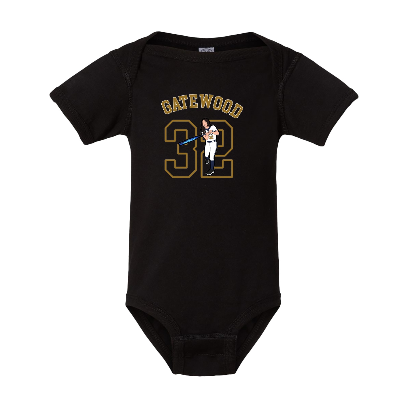 Baby Onesie — Shirsey Arch in Black
