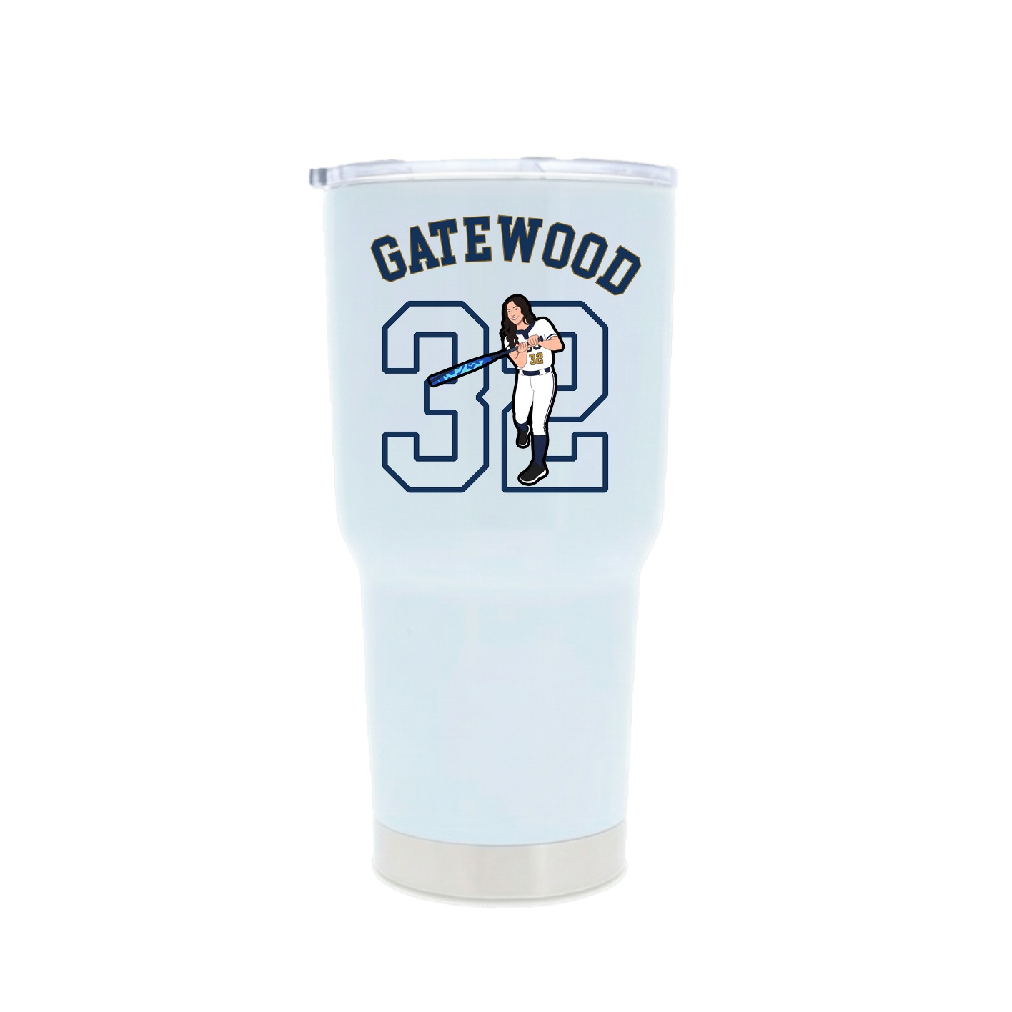 30oz Stainless Steel Tumbler — Shirsey Arch in White