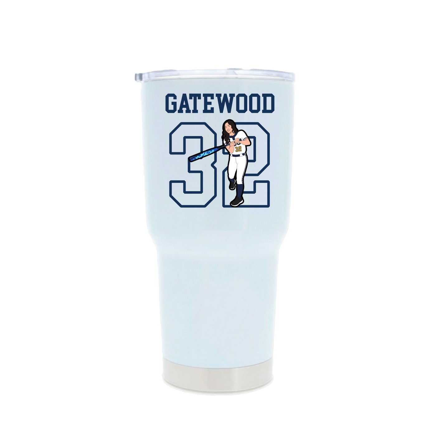30oz Stainless Steel Tumbler — Shirsey in White
