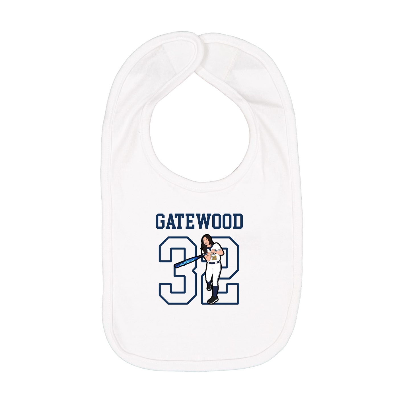 Infant Bib — Shirsey in White