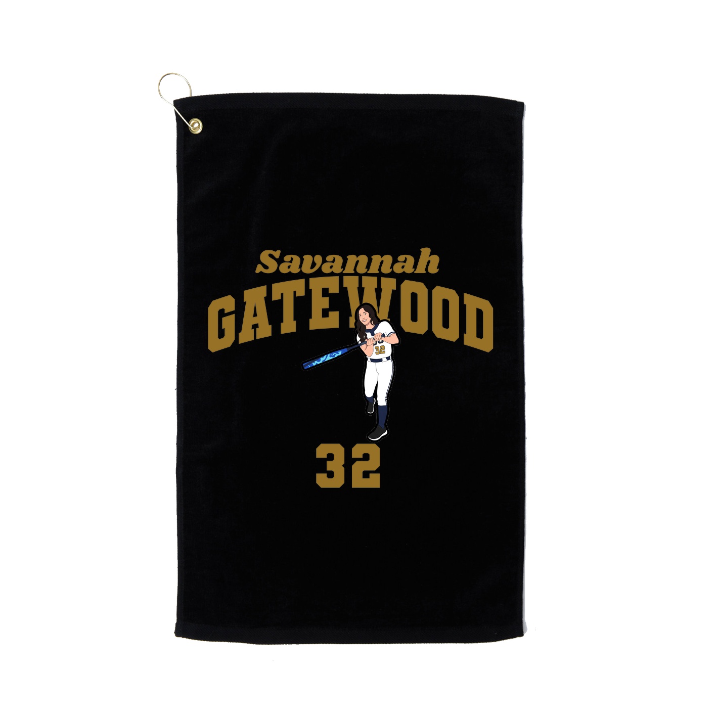 Golf Towel — Signature Arch in Black