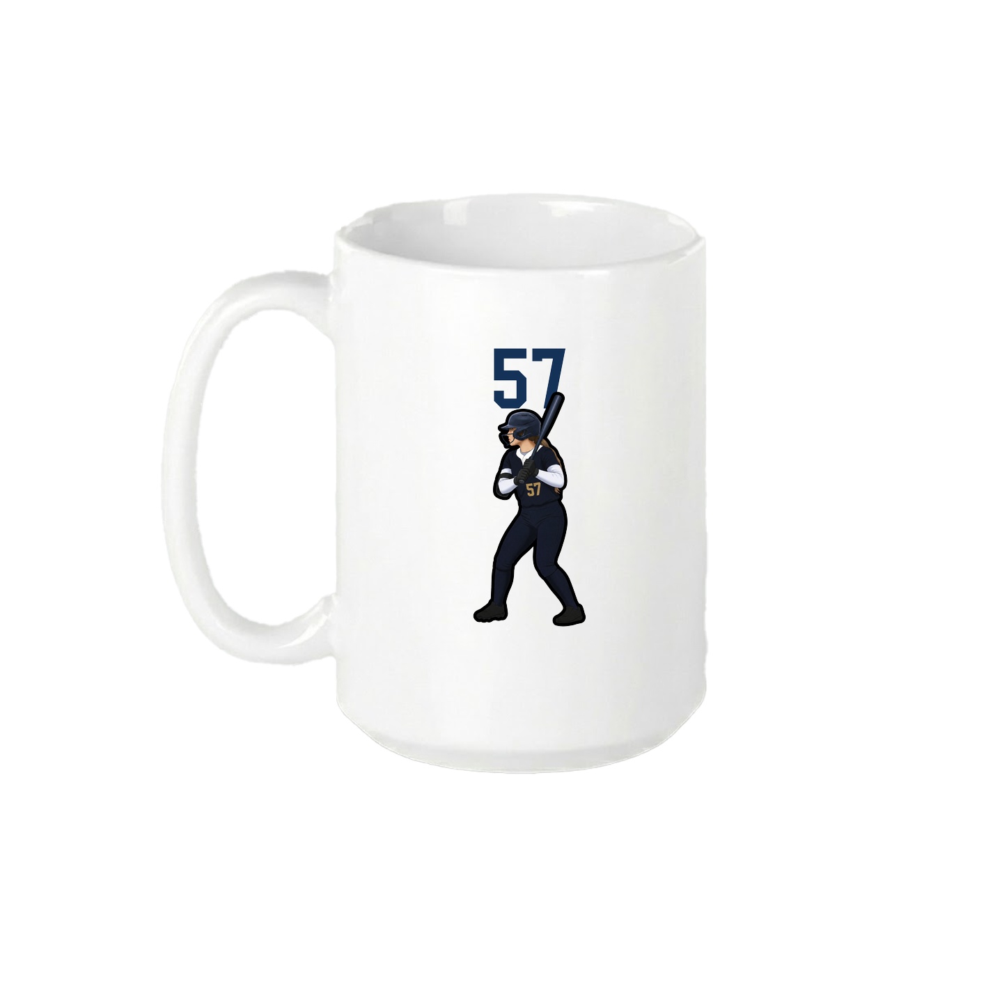 15oz Coffee Mug — Number Top in White