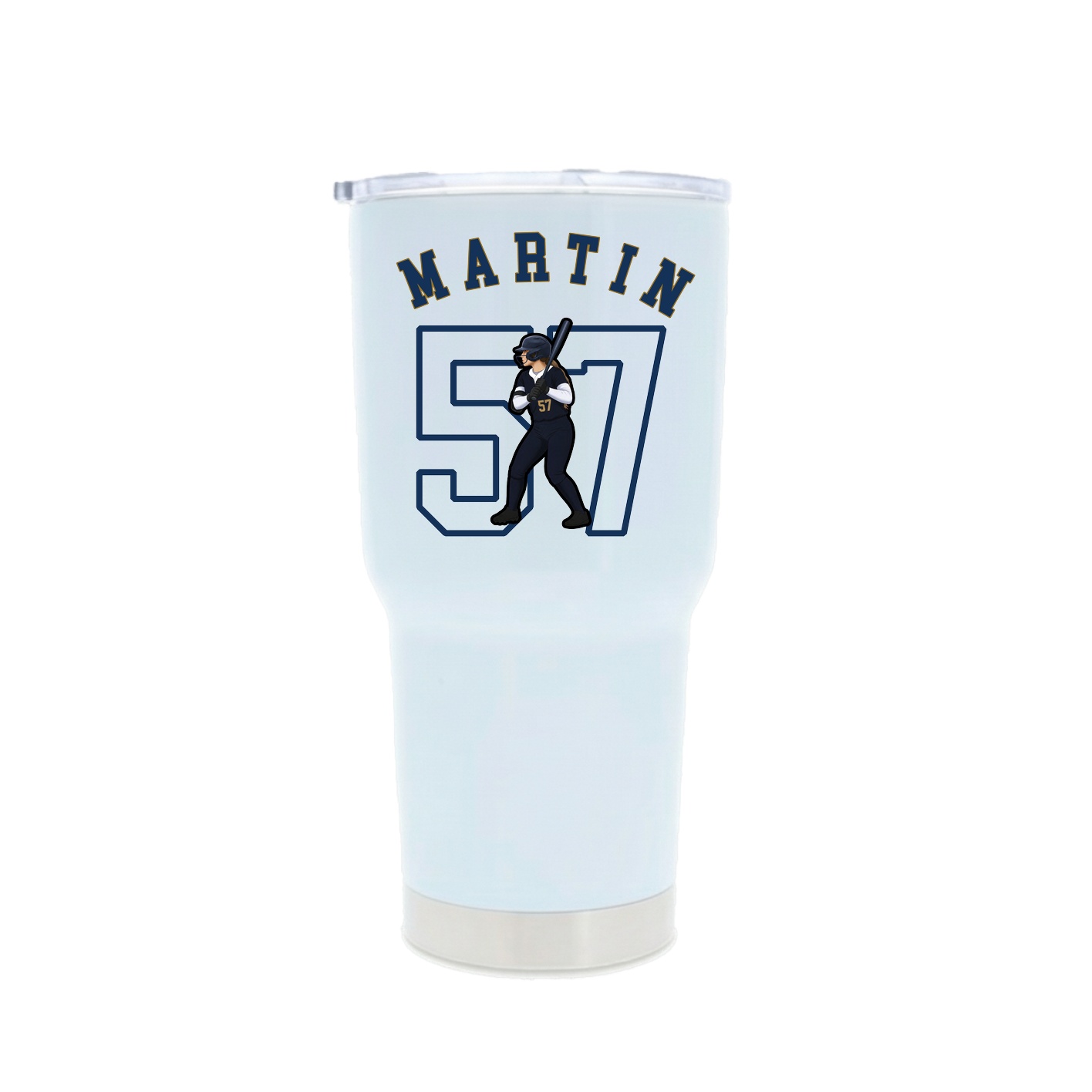 30oz Stainless Steel Tumbler — Shirsey Arch in White