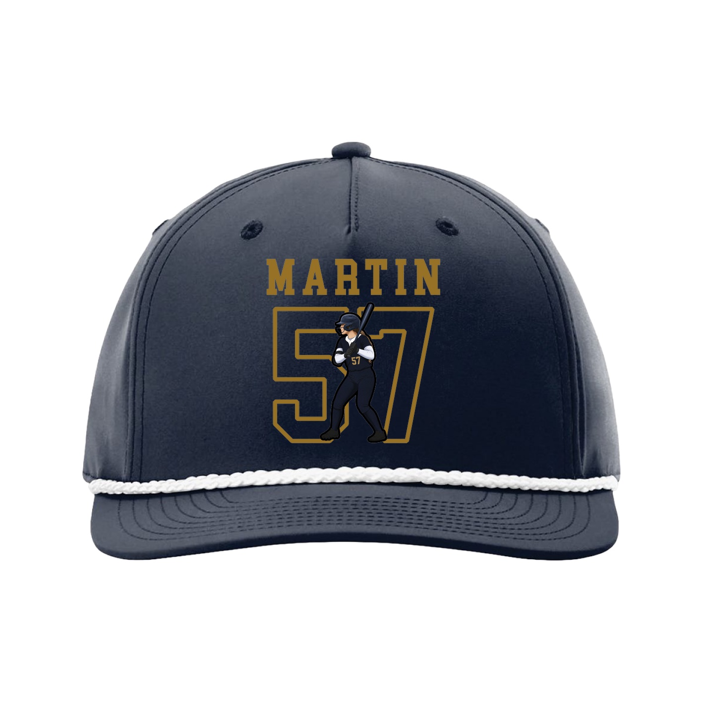 Five-Panel Classic Rope Cap — Shirsey in Navy