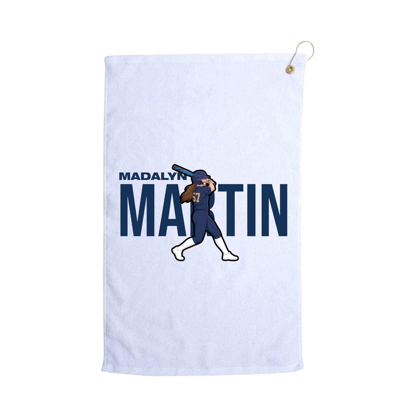 Golf Towel — Player Name in White