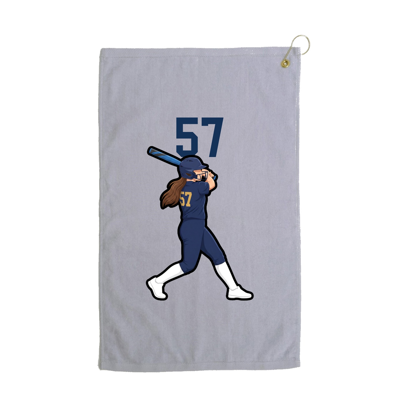 Golf Towel — Number Top in Grey