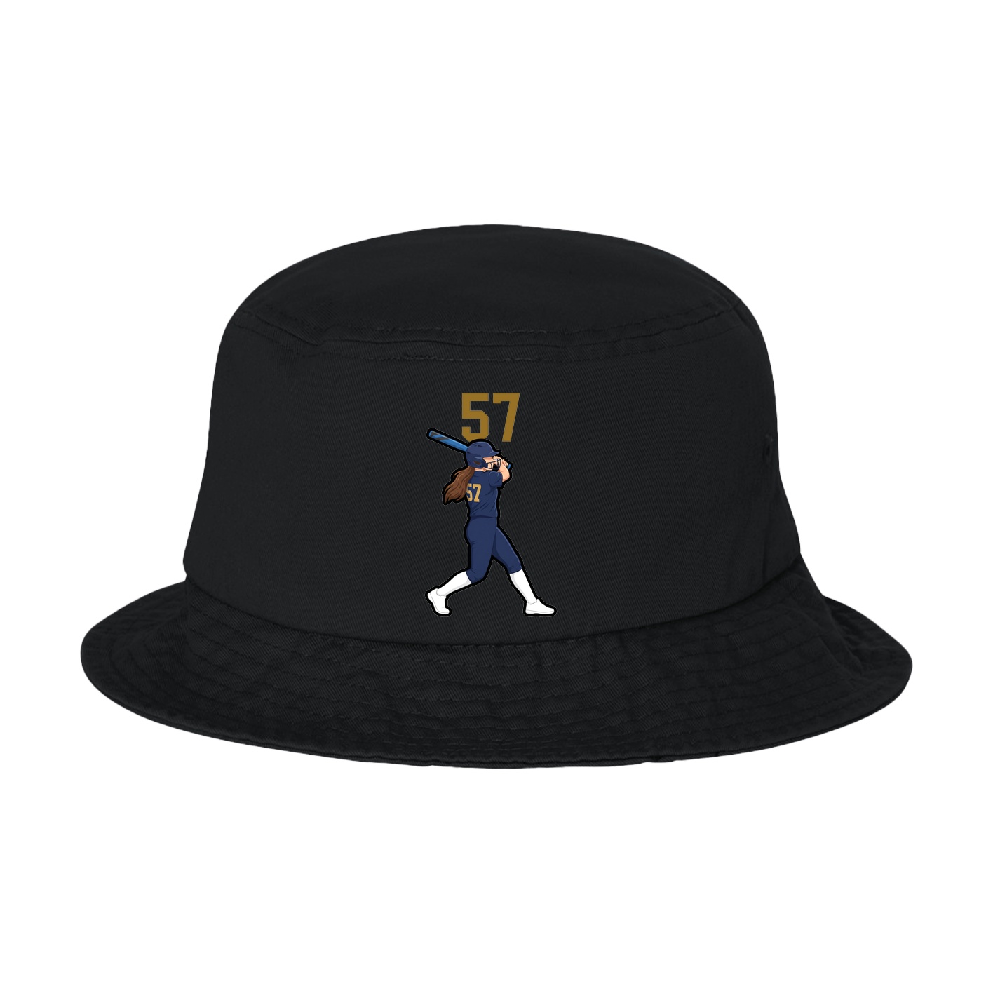 Bucket Cap — Number Top in Black